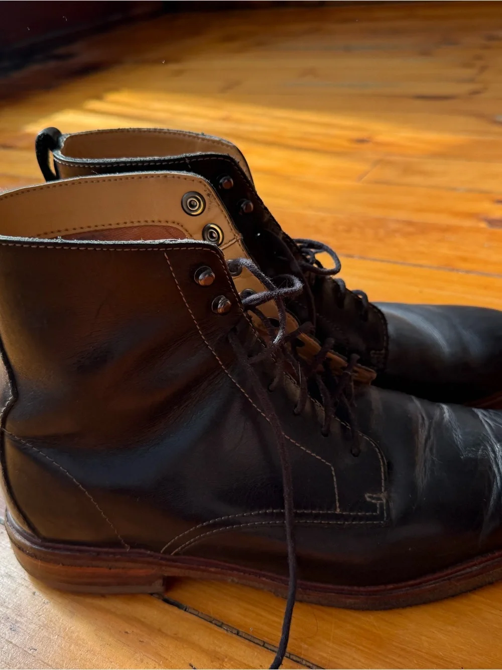 Clark’s Clarksdale rich black Leather Men’s Lace-Up Boots